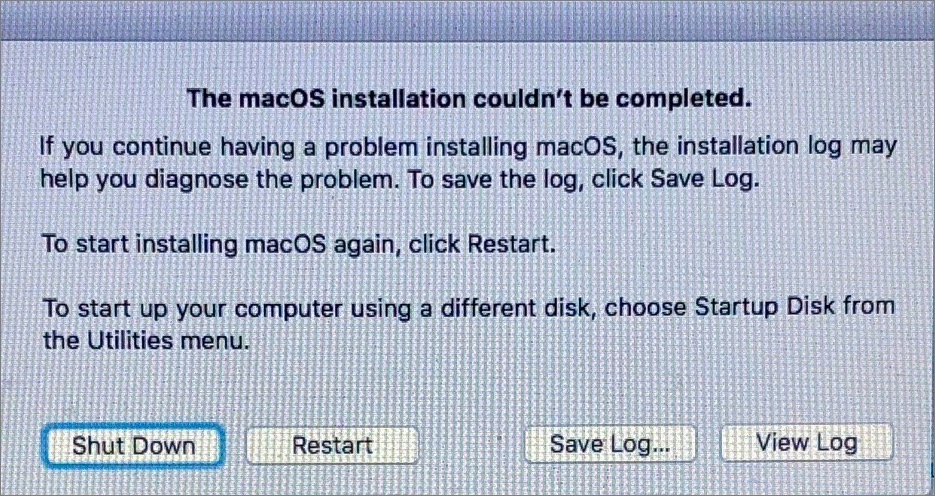 mac os x startup disk is full and the os wont load